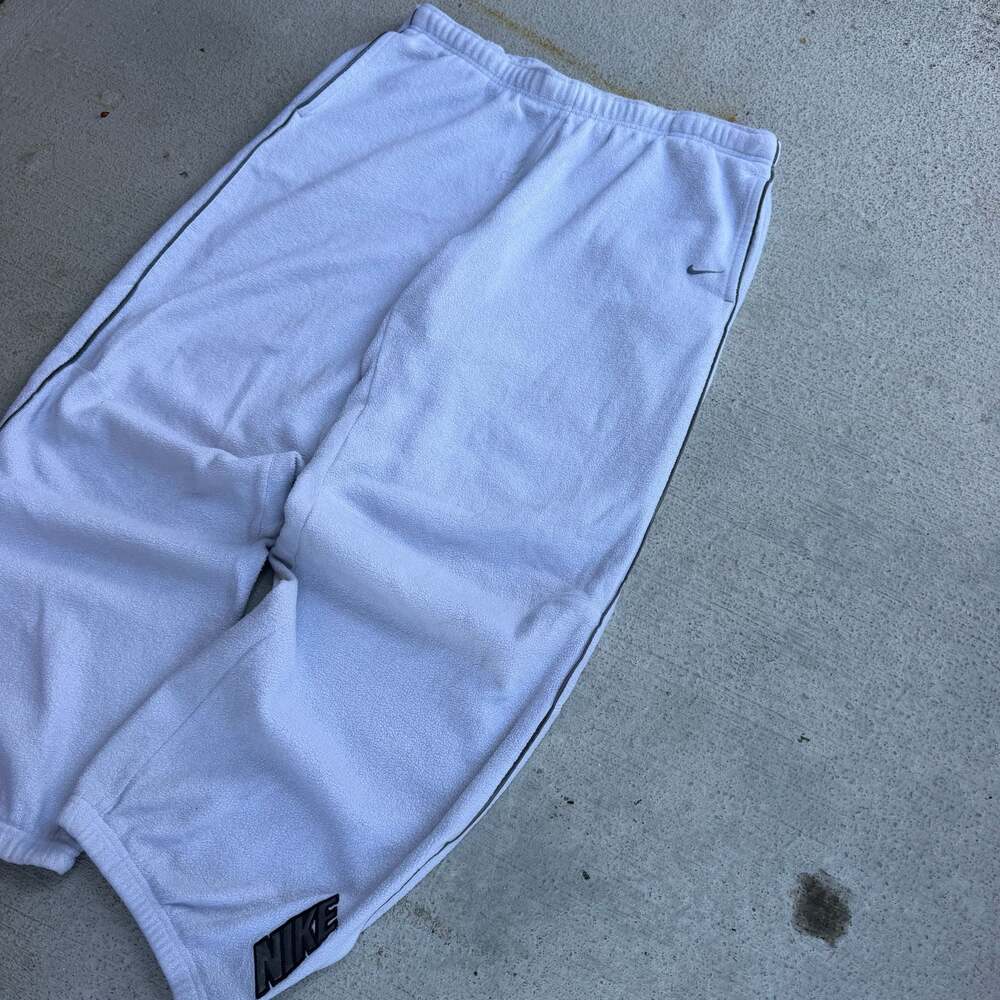 Vintage Nike Fleece Baggy Sweatpants with Ankle Zippers - Picture 2 of 5